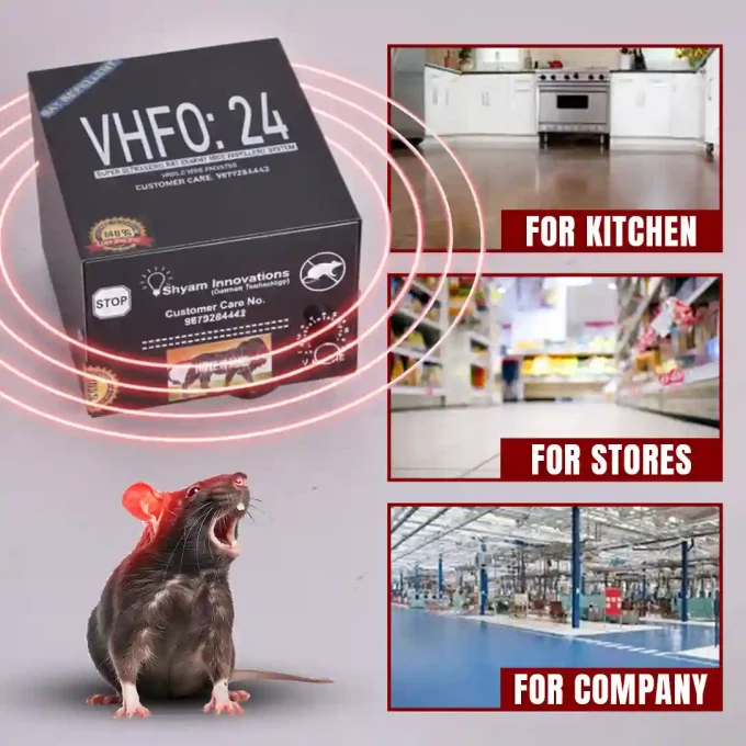 Rat/Mouse Repellent System | Advanced Ultrasonic Technology For Home, Office, Kitchen Restaurant, Gowdown & Factory