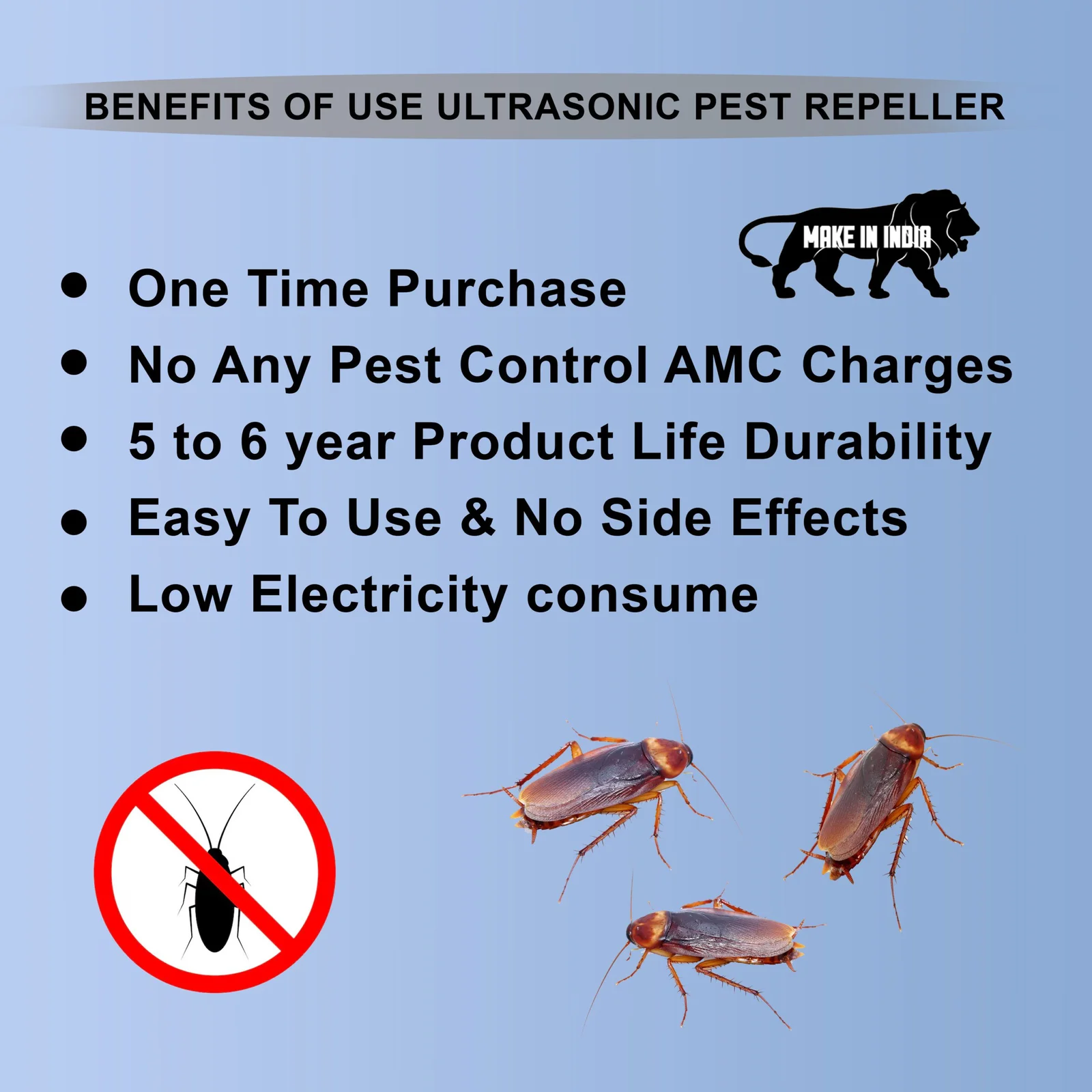Ultrasonic Cockroach & Lizard Repellent – Safe & Non-Toxic Pest Control - Image 6