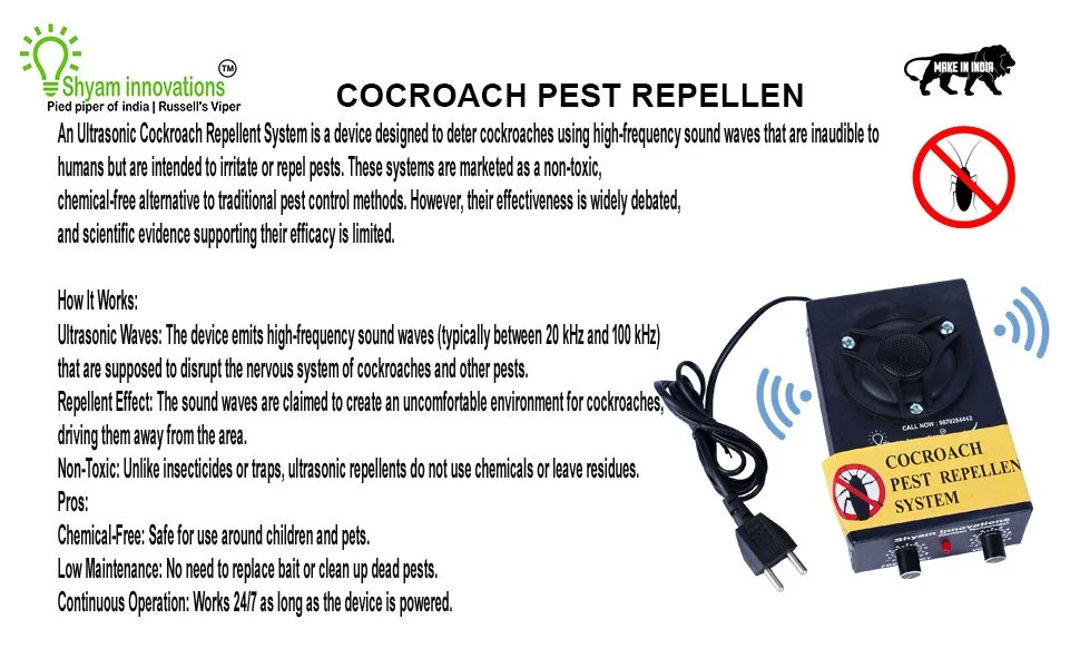 Ultrasonic Cockroach & Lizard Repellent – Safe & Non-Toxic Pest Control - Image 4