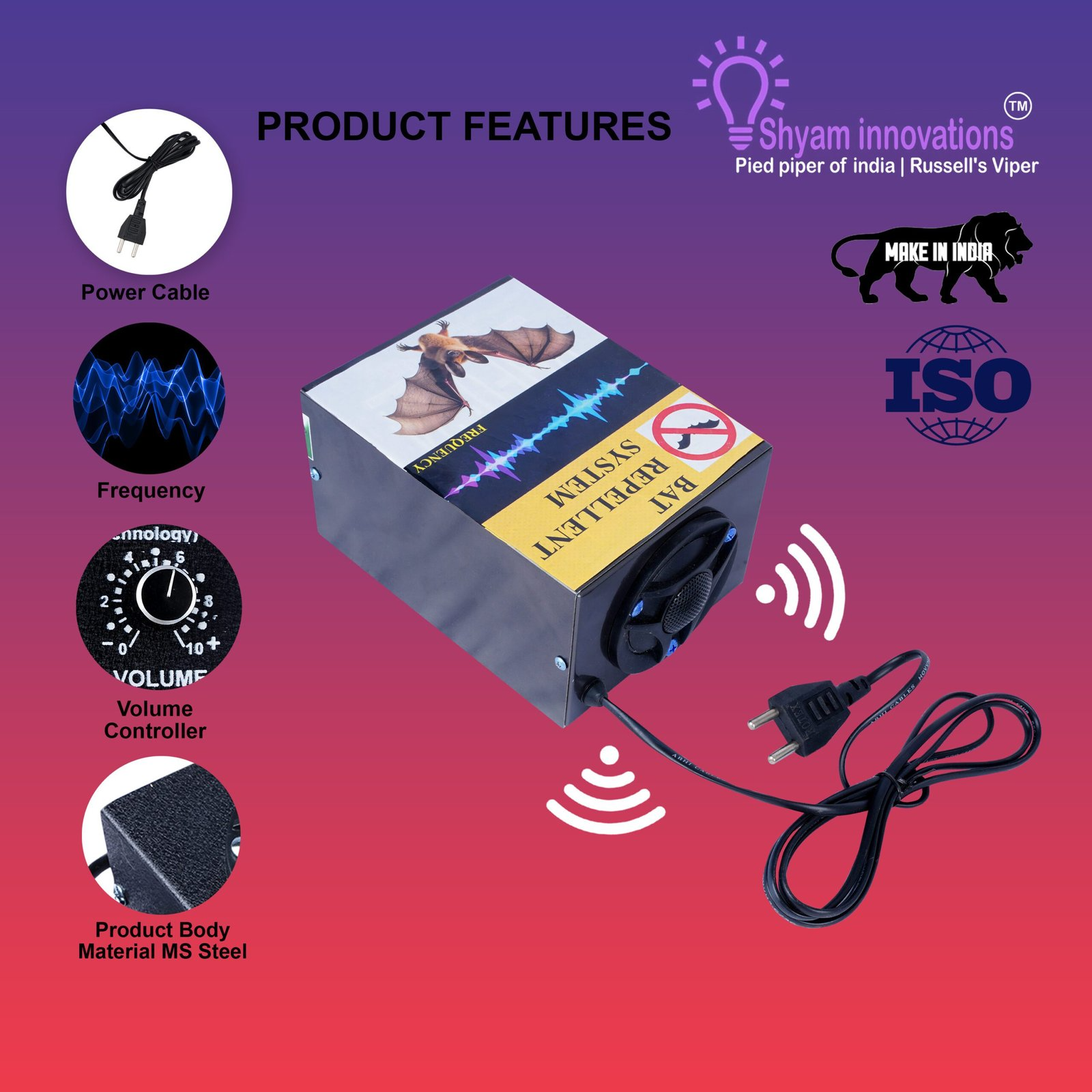 Ultrasonic Bat Repellent System