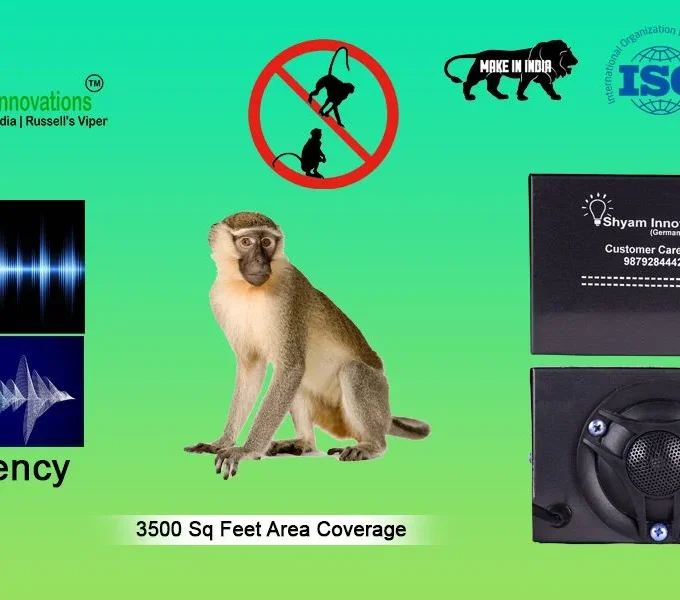 Ultrasonic Monkey Repellent with Very Loud & Noisy Sound to Repel Monkeys for Outdoor Like Garden, Factories, and Warehouse (VHF0: 24)